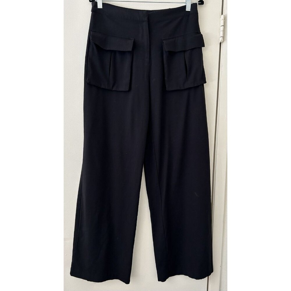 ALO YOGA Womens Black Wide Leg Cargo Trouser Pants Size XXS See Measurmnt Photo
